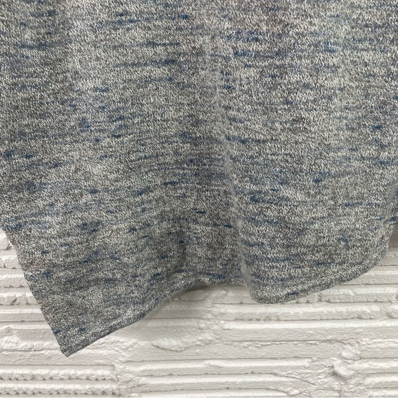 Pure Jill Wool Cashmere Blend Sweater Blue Gray Asymmetric Hem Quiet Luxury M - Picture 9 of 16